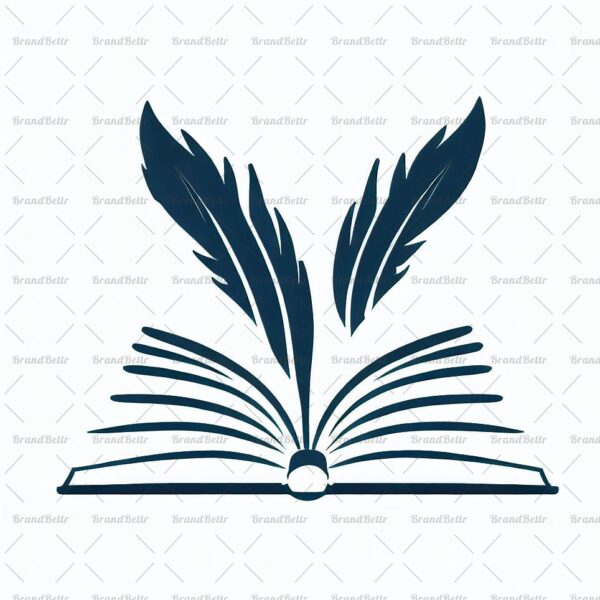 Offenes Buch und Feder